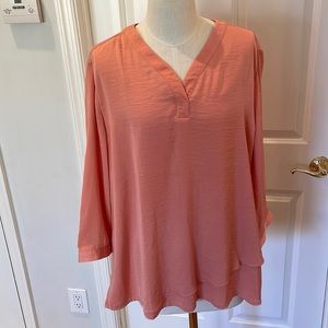 Chico’s blouse in peach, women’s 2XL